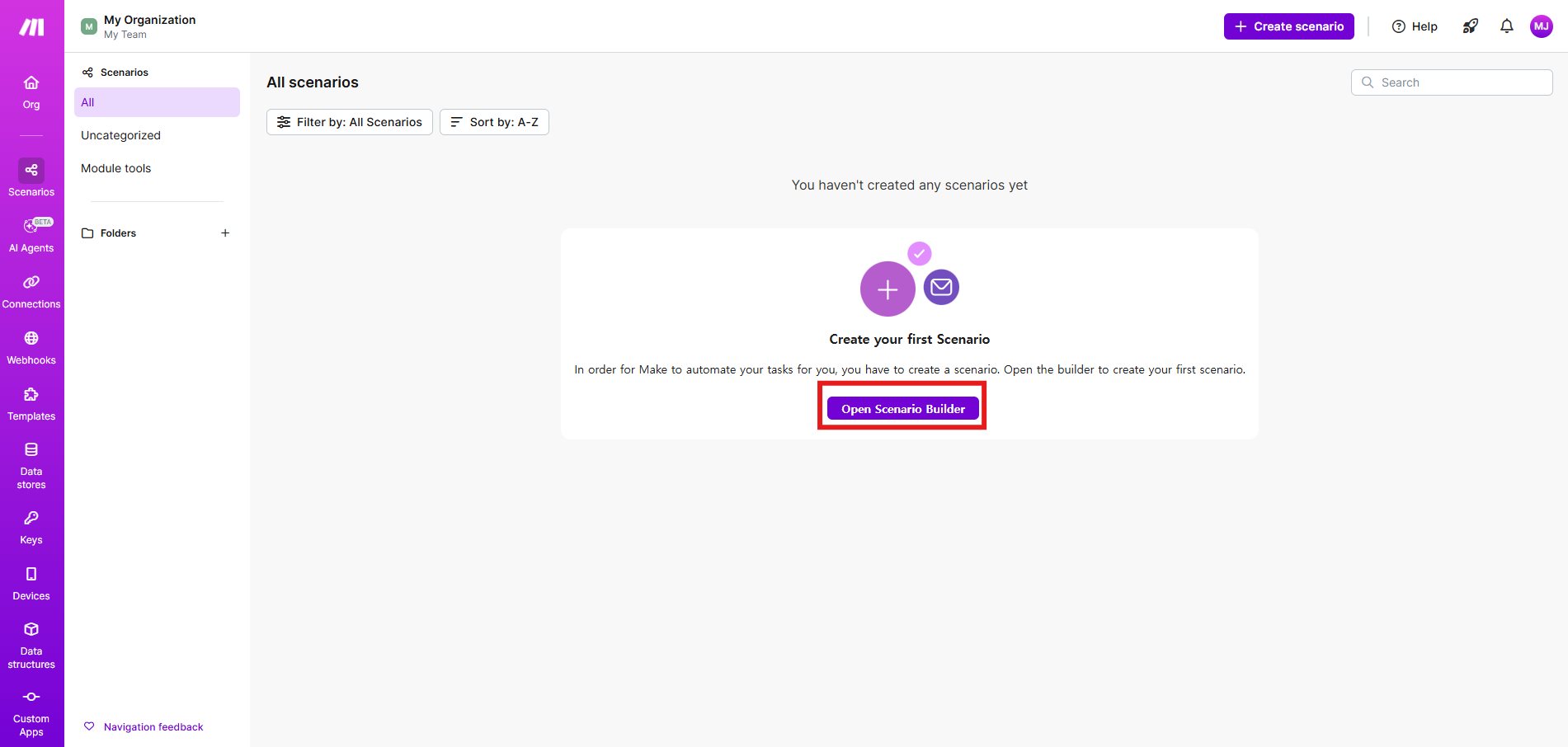 Make 시나리오 생성